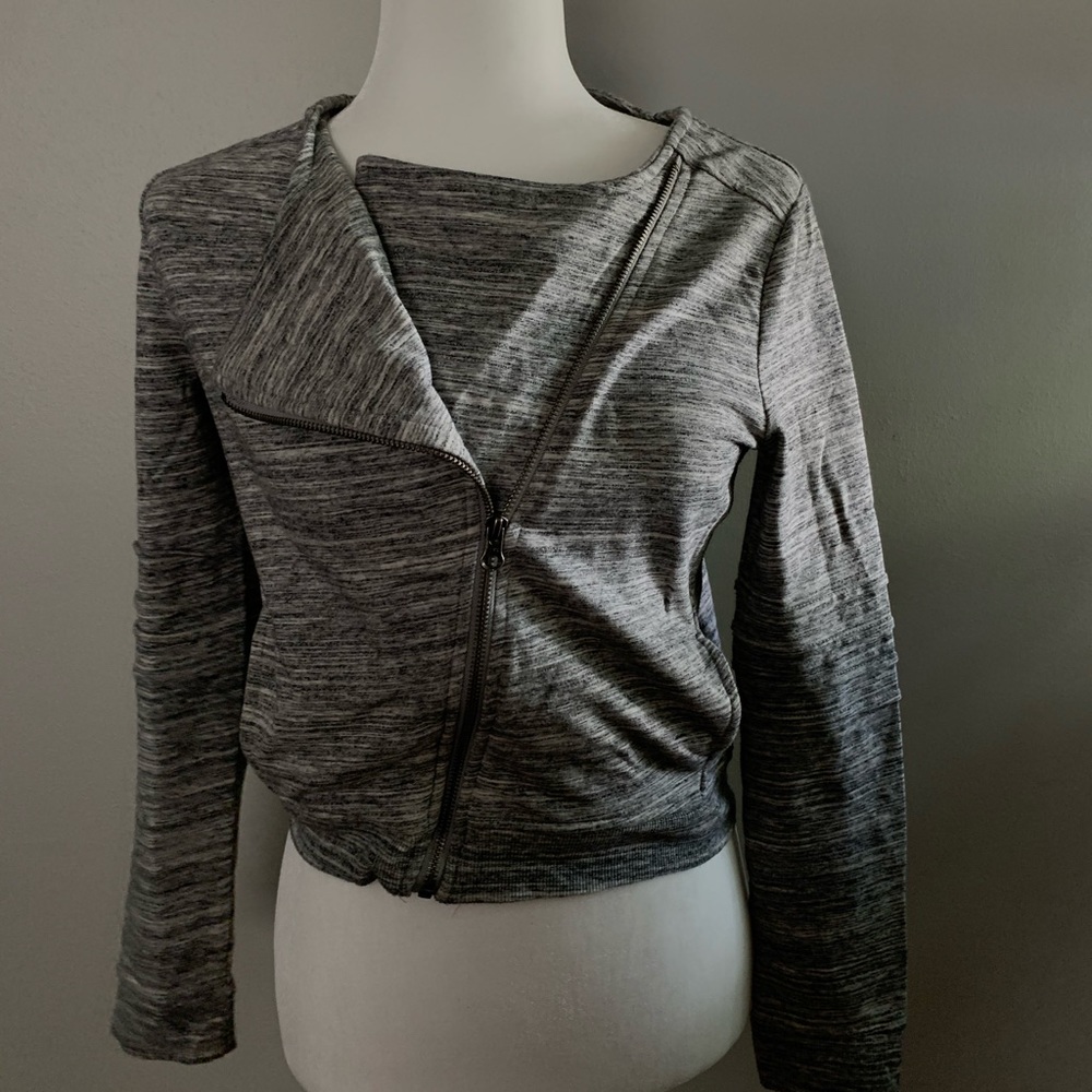 Girls Grey Zip Up Jacket